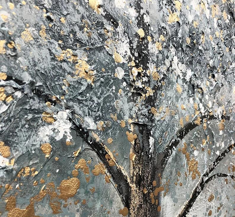 Tree sand silver detail Oil Paintings